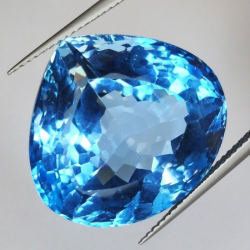 Topaze bleue 54,14 ct taille poire 22,32 x 20,75 mm