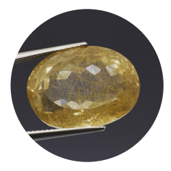 25,61 ct. .Rutilquarz Oval