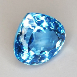 54.14ct Blue Topaz Pear Cut 22.32x20.75mm