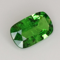 Taglio a cuscino in tsavorite verde da 1,64 ct, 9,95 x 5,95 mm