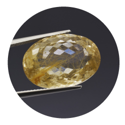 18,47 ct. Rutile Quartz Oval Cut