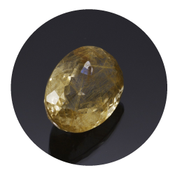 18,47 ct. Quartz rutilé Ovale