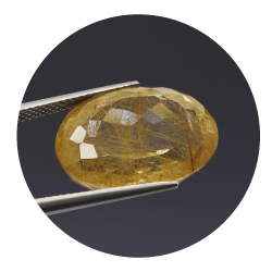 17,69 ct. Quarzo Rutilato Ovale