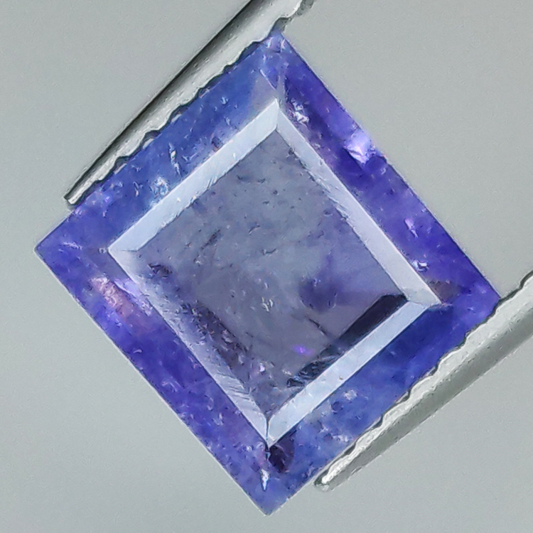 2.44ct Blue Tanzanite Princess Cut 7.98 x 7.31mm