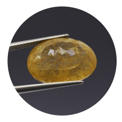 18,23 ct. Rutile Quartz Oval Cut