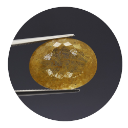 18,23 ct. Rutile Quartz Oval Cut