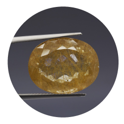 21,24 ct. Rutile Quartz Oval Cut