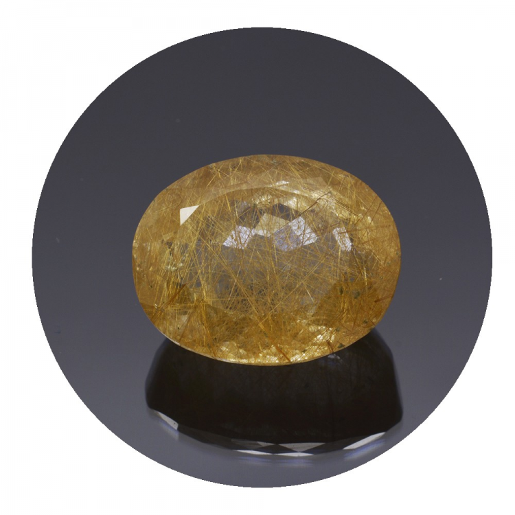 21,24 ct. Rutile Quartz Oval Cut