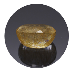 21,24 ct. Rutile Quartz Oval Cut