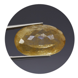 22,98 ct. Rutile Quartz Oval Cut