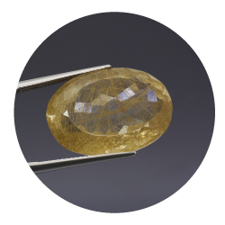 27,86 ct.. Rutilquarz Oval