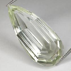 19,55 ct Amatista verde (prasiolita) talla oval 31,21 x 14,35mm 1pz