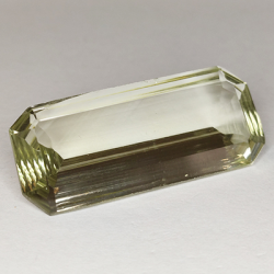 34.26 ct Prasiolite special cut 35.09 x 15.56 mm