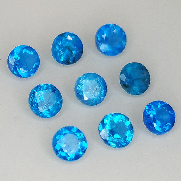 Taglio rotondo di apatite da 1 ct, 2,75-4,05mm