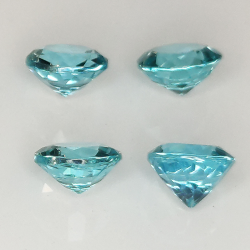 Taglio rotondo di apatite da 1 ct, 5mm