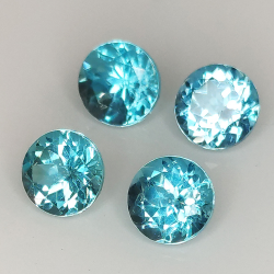 Taglio rotondo di apatite da 1 ct, 5,5mm