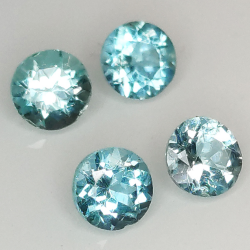 Taglio rotondo di apatite da 1 ct, 3,9-4,0 mm