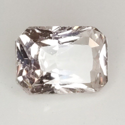 Saphir Padparadscha 1,58 ct taille émeraude 7,49x5,45 mm