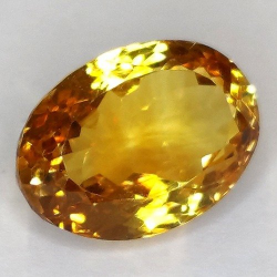 11,72 ct Citrinquarz im Ovalschliff 15,90 x 11,49 mm