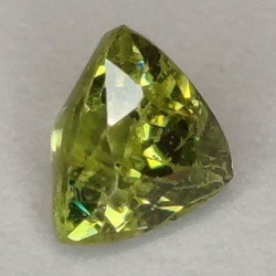 0.47ct Demantoid Garnet trilliant cut 4.45 x 4.41mm