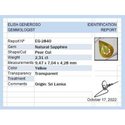 2,31 ct Saphir im Birnenschliff 9,47 x 7,04 mm