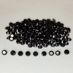 37.83 ct Spinelle noir taille ronde 3 mm