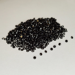 17.31 ct Black spinel round cut 1.5 mm