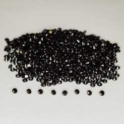 17.31ct Espinela negra talla redonda 1.5mm