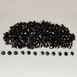 40,64 ct Spinelle noir taille ronde 2,5 mm