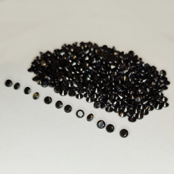 40.64 ct Black spinel round cut 2.5 mm