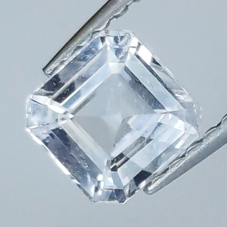 1.01ct Colorless Sapphire Emerald Cut 5.34 x 5.37mm