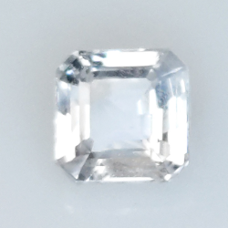 1.01ct Colorless Sapphire Emerald Cut 5.34 x 5.37mm