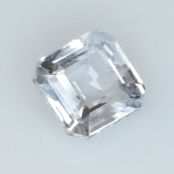 1.01ct Colorless Sapphire Emerald Cut 5.34 x 5.37mm