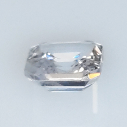 1.01ct Colorless Sapphire Emerald Cut 5.34 x 5.37mm