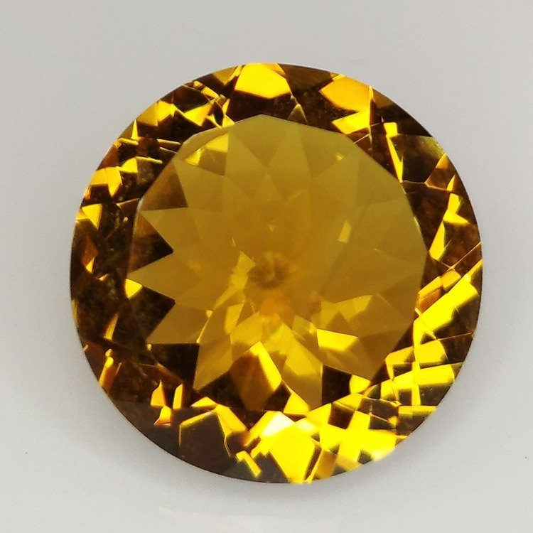 11.87ct Cuarzo Citrino Talla Redonda 16 mm