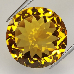 11.87ct Cuarzo Citrino Talla Redonda 16 mm