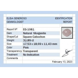 32,89 ct Morganit-Cabochon 17,53 x 18,69 mm