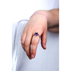 Ring aus Amethyst und 925er Silber