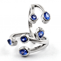 Anello in argento e tanzanite