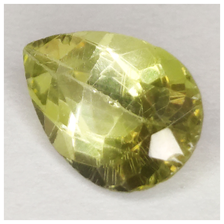 1.80ct Pear Cut Green Peridot 10.46x6.66mm