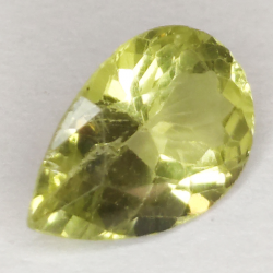 1.80ct Pear Cut Green Peridot 10.46x6.66mm