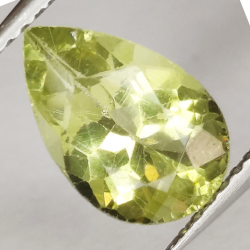 1.80ct Pear Cut Green Peridot 10.46x6.66mm