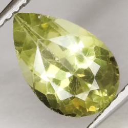 1.80ct Pear Cut Green Peridot 10.46x6.66mm