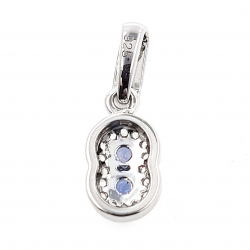 Pendentif Tanzanite et Zircon en argent 925 rhodié