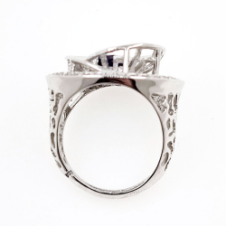 Bague en argent 925 avec améthyste ou péridot