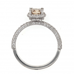 Bague en or blanc 18K avec diamant