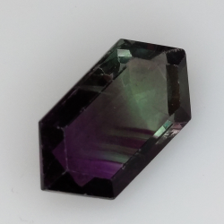 6.53ct Fluorit Blue John Phantasie Schnitt 16.2x8.6mm