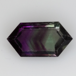 6.53ct Fluorit Blue John Phantasie Schnitt 16.2x8.6mm