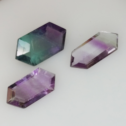 6.72ct Fluorite Blue John Fancy Cut 13.3x6.6mm