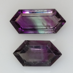 8,11ct Fluorite Blue John Fancy Cut 15,7x6,9mm